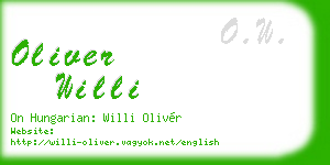 oliver willi business card
